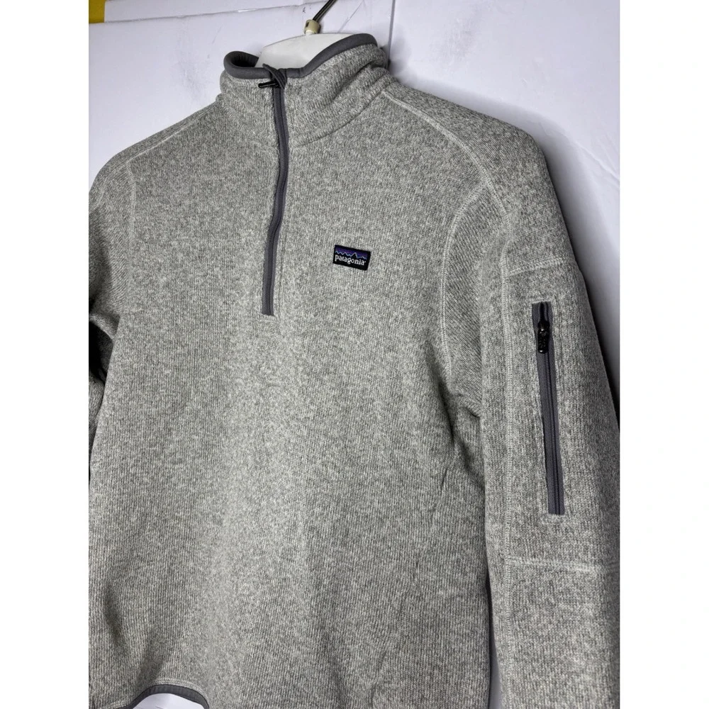Patagonia Better Sweater 1/4‎ Zip Fleece Pullover Heather Gray Womens Small